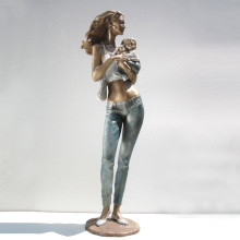 Life size art statue bronze naked women lady statue for garden ornament